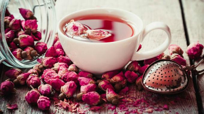 Pink tea - rose tea