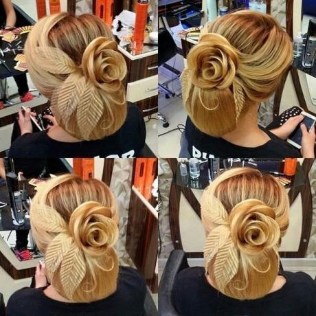 Example hairstyles that can not be done without the corrugation 