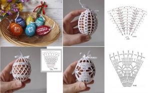 Fishnet bags for Easter eggs: a detailed master class