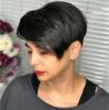 Trends in 2020 for women 40+. Haircut with a long fringe