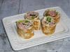 Gentle appetizer: egg rolls with cheese filling
