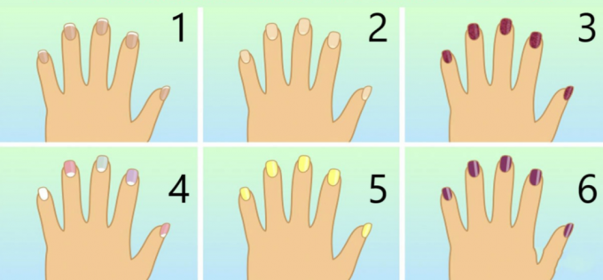 Choose a manicure and find out something interesting about your character