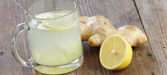 Sparkling water with ginger