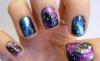 How to do a manicure in the style of Galaxy home?
