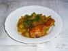 Spicy chicken with potatoes in a packet