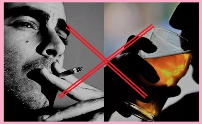 Limit bad habits (smoking cigarettes and alcohol-containing beverages)