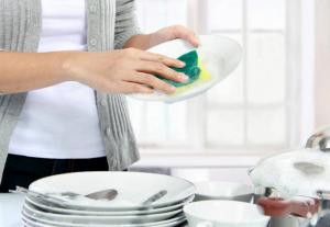 How to make a safe means for washing dishes with his own hands